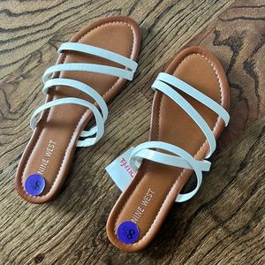 Nine West Womens white sandals